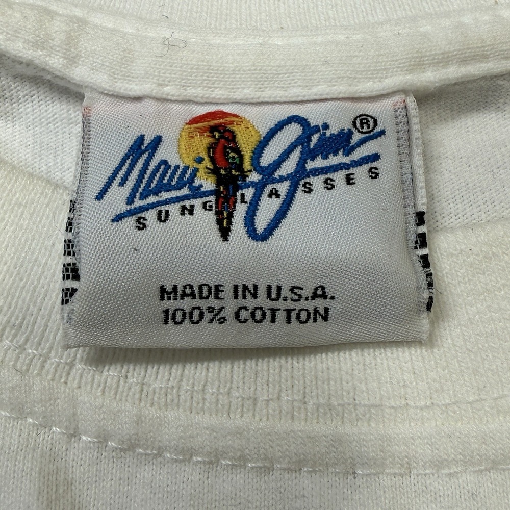 Vintage Maui Jim Sunglasses Shirt USA Made Graphic Logo L Surf Tee - Picture 3 of 11